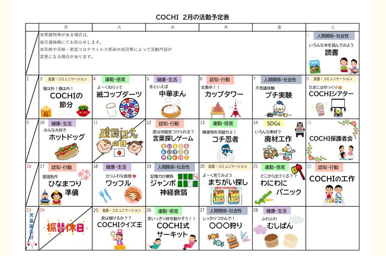 COCHI活動表2025.02