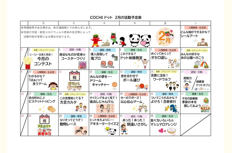 COCHIドット活動表2025.02